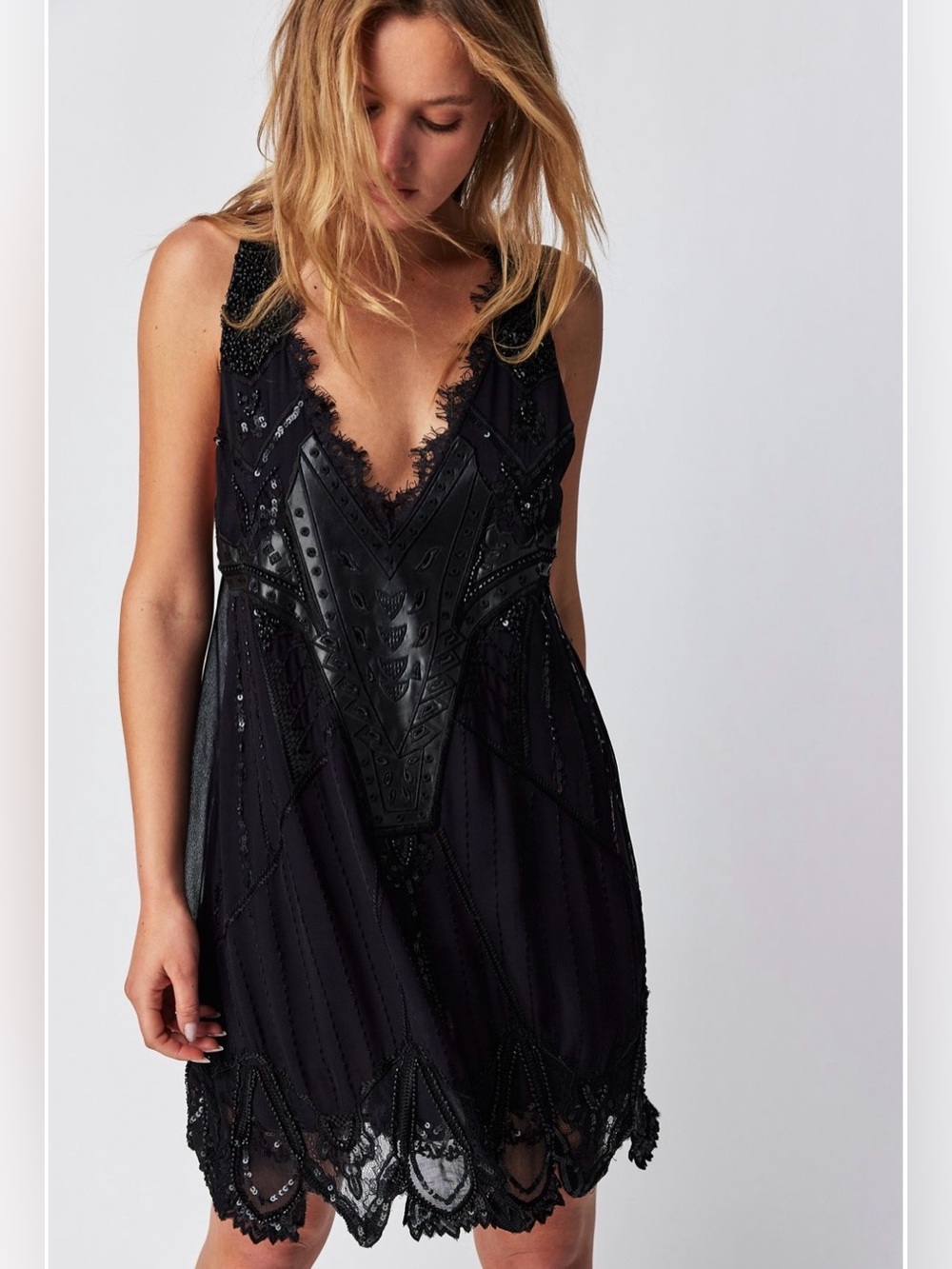 Free People Blooms at Night Mini Dress